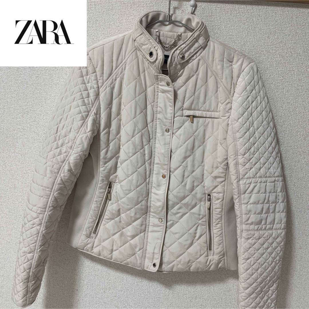 ZARA(ザラ)のザラ　ウーマン　レディース　中綿キルティングジャケット　Lサイズ レディースのジャケット/アウター(ブルゾン)の商品写真