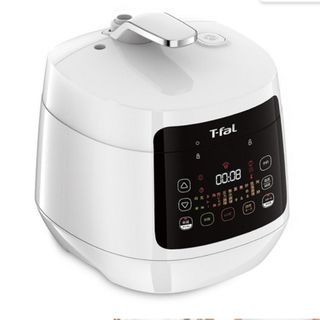 ティファール(T-fal)のティファール☆ラクラ・クッカーコンパクト電気圧力鍋☆ホワイト(調理機器)