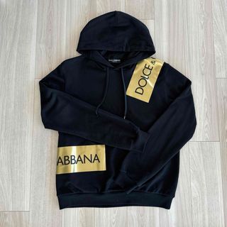 ドルチェアンドガッバーナ(DOLCE&GABBANA)のDOLCE&GABBANA ブラック×ゴールド パーカー(パーカー)