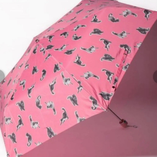 ポールアンドジョー(PAUL & JOE)の新品★ネコ柄　折り畳み傘ピンク(傘)