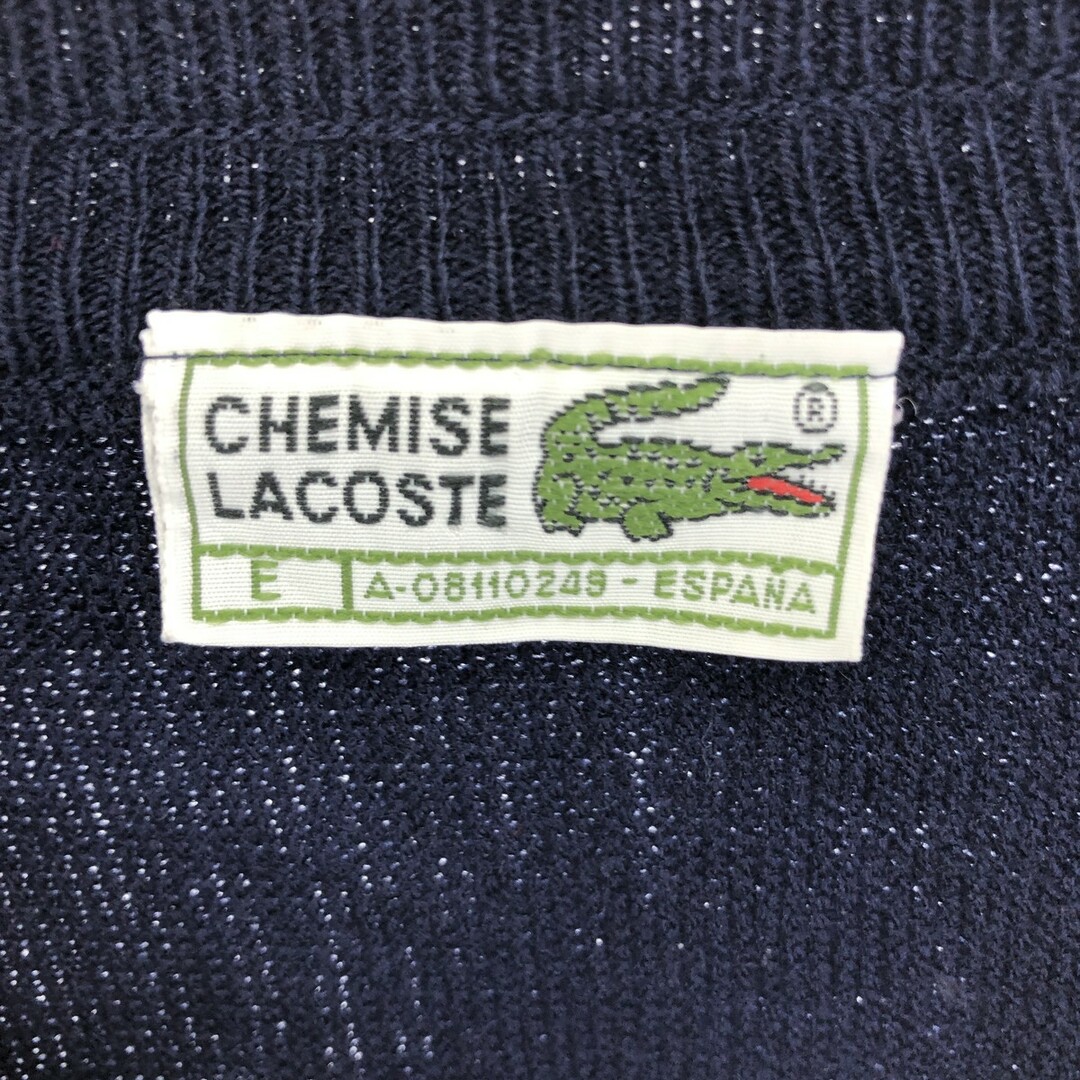 LACOSTE(ラコステ)の古着 80年代 ラコステ LACOSTE CHEMISE フレンチラコステ アクリルニットカーディガン スペイン製 メンズXL ヴィンテージ /eaa387912 メンズのトップス(カーディガン)の商品写真