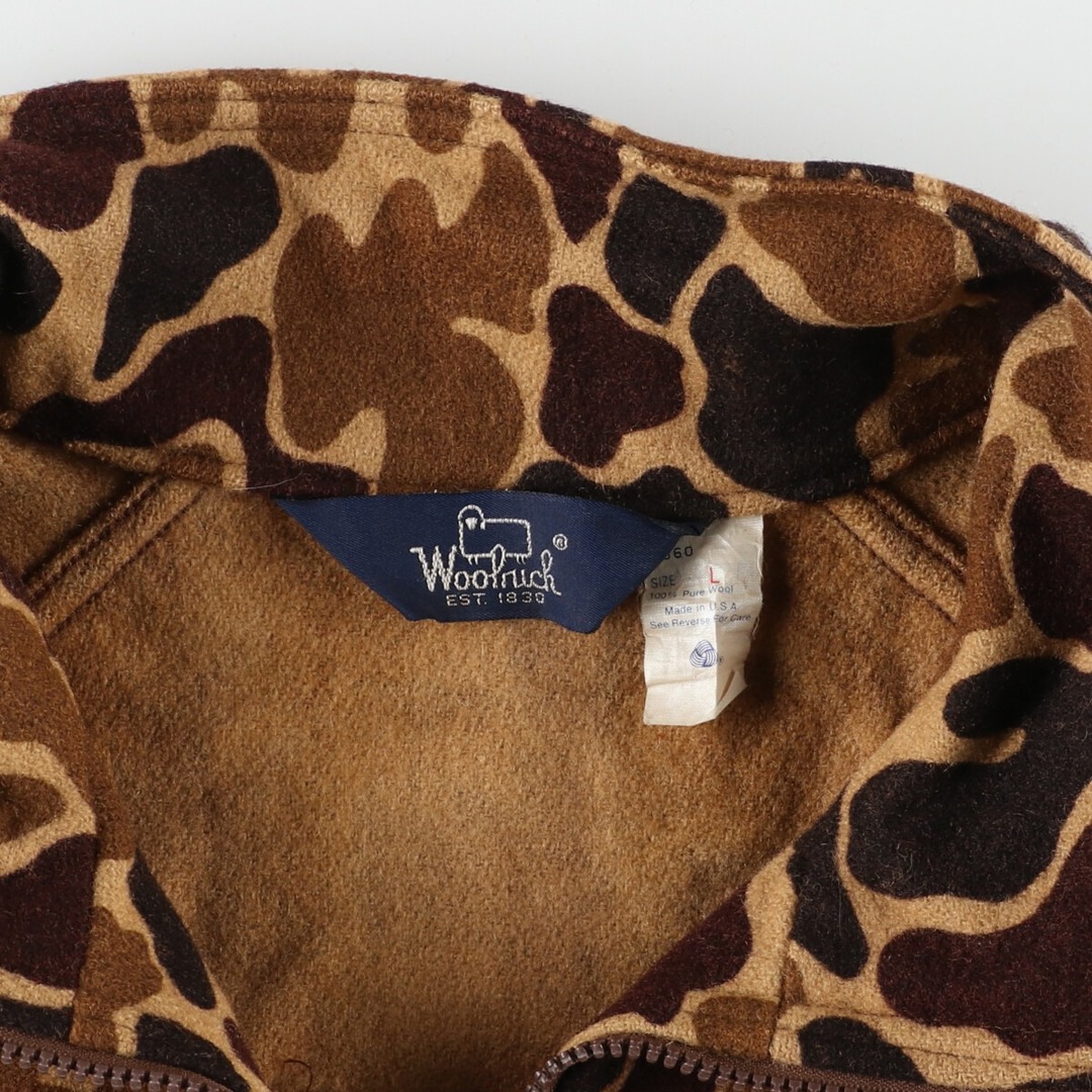 WOOLRICH(ウールリッチ)の古着 80年代 ウールリッチ WOOLRICH ダックハンターカモ ウールブルゾン USA製 メンズL ヴィンテージ /eaa387930 メンズのジャケット/アウター(その他)の商品写真