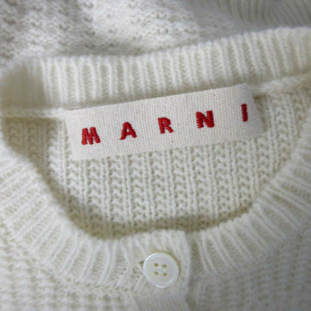 Marni(マルニ)のマルニ 19年 カーディガン ウール カシミヤ ローゲージ オフホワイト 40 レディースのトップス(カーディガン)の商品写真