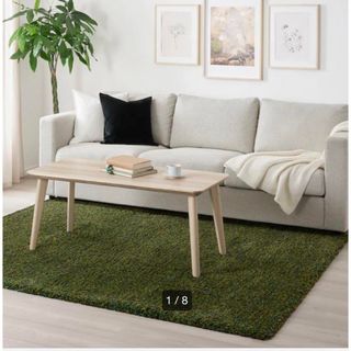 イケア(IKEA)のIKEA ラグ　VINDUM ヴィンドゥム　グリーン　イケア(ラグ)