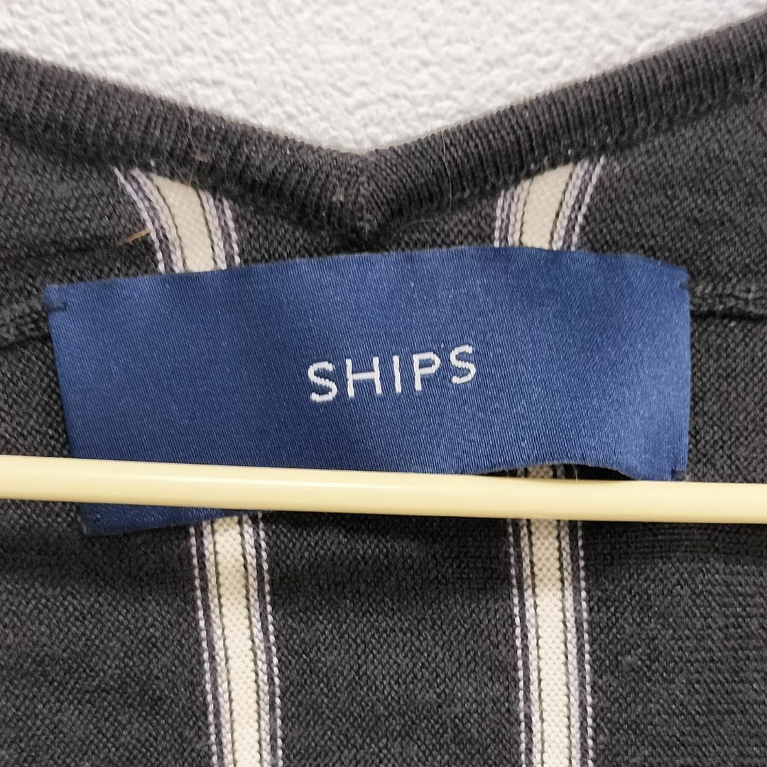 SHIPS(シップス)のSHIPS シップス ウールシルクストライプドルマン レディースのトップス(ニット/セーター)の商品写真