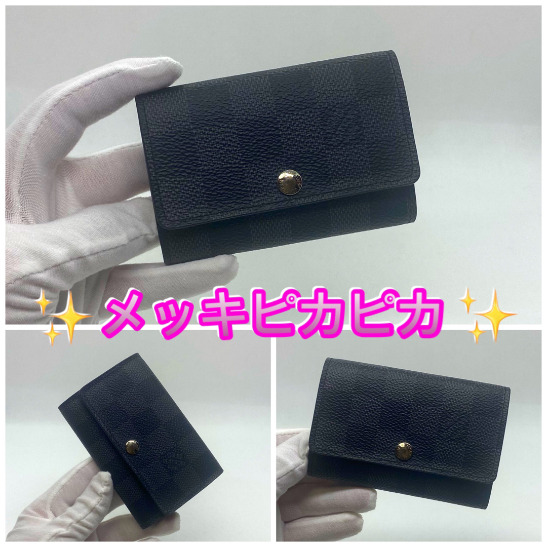 【新品同様】赤字価格の為値下げ不可❗️ルイヴィトン◆ダミエ◆黒◆6連キーケース