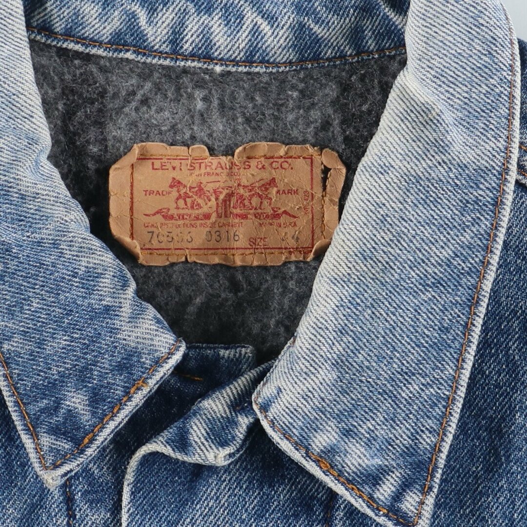 Levi's(リーバイス)の古着 80年代 リーバイス Levi's 70506-0316 デニムジャケット Gジャン USA製 メンズXL ヴィンテージ /eaa387505 メンズのジャケット/アウター(Gジャン/デニムジャケット)の商品写真