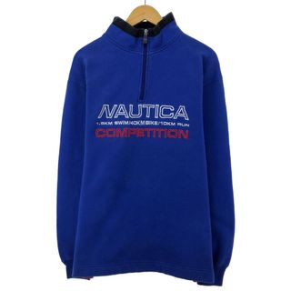 ノーティカ(NAUTICA)の古着 ノーティカ NAUTICA COMPETITION ハーフジップスウェットシャツ トレーナー メンズL /eaa386140(スウェット)