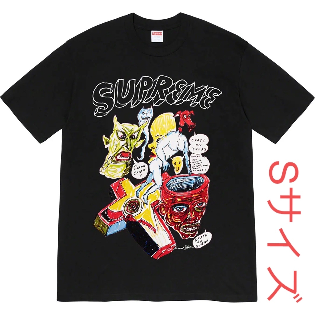 SUPREME Daniel Johnston Tee black Sトップス - Tシャツ/カットソー