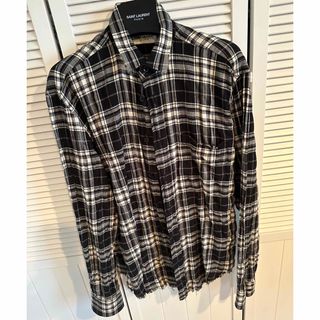 Saint Laurent - 17ss サンローラン 切りっぱなしドットシャツの通販 ...