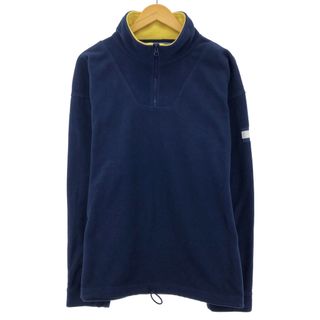 トミーヒルフィガー(TOMMY HILFIGER)の古着 90年代 トミーヒルフィガー TOMMY HILFIGER バック刺? ハーフジップ フリースプルオーバー メンズXL ヴィンテージ /eaa387564(その他)