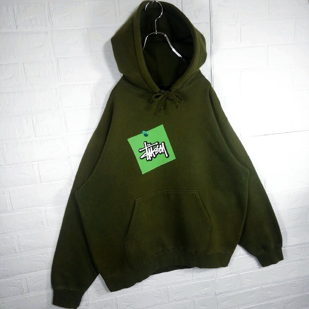 《STUSSY》90s'USA製　紺タグ　ビッグシルエット　プルオーバーパーカー