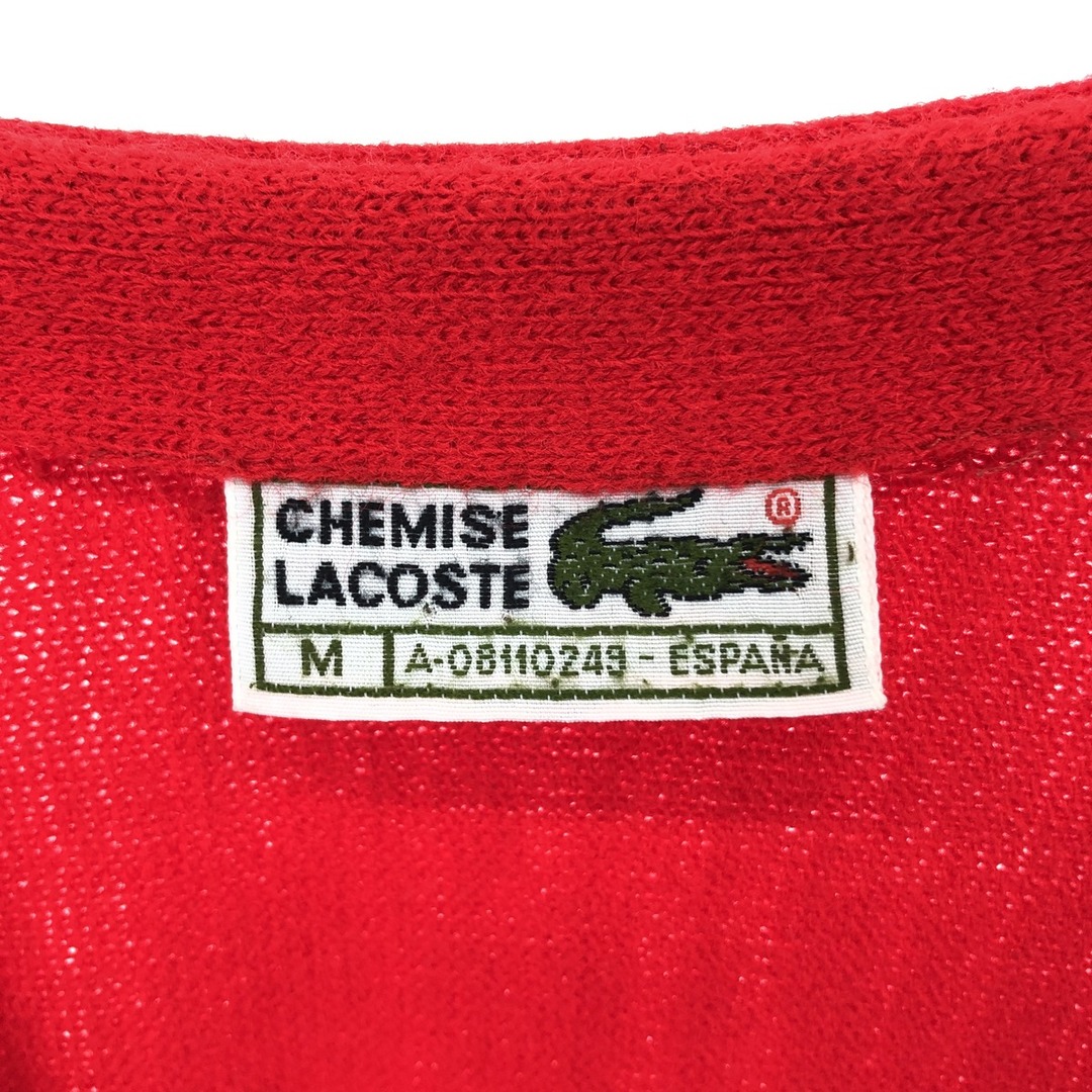 LACOSTE(ラコステ)の古着 70年代 ラコステ LACOSTE CHEMISE フレンチラコステ アクリルニットカーディガン スペイン製 メンズM ヴィンテージ /eaa387913 メンズのトップス(カーディガン)の商品写真