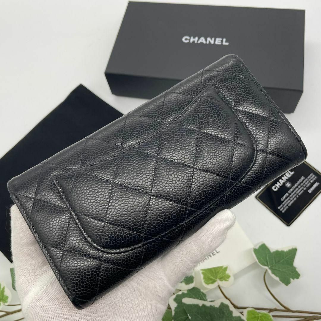 CHANEL シャネル マトラッセ　長財布 財布 ブラック キャビアスキン