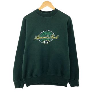 古着 NFL GREEN BAY PACKERS グリーンベイパッカーズ スウェットシャツ トレーナー USA製 メンズL /eaa387872(スウェット)