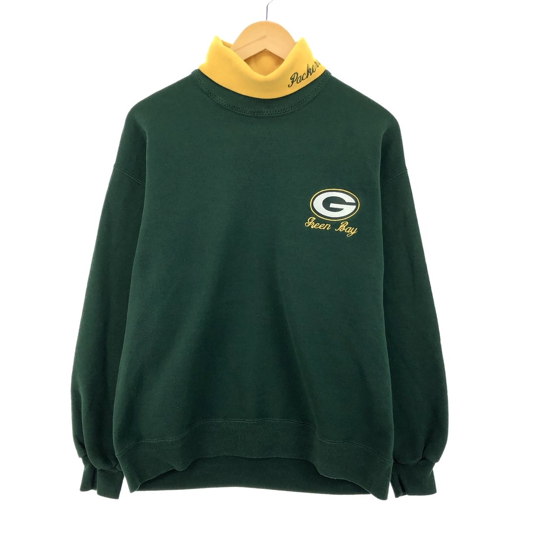 JERZEES(ジャージーズ)の古着 ジャージーズ Jerzees NFL GREEN BAY PACKERS グリーンベイパッカーズ タートルネック スウェットシャツ トレーナー USA製 メンズL /eaa387873 メンズのトップス(スウェット)の商品写真