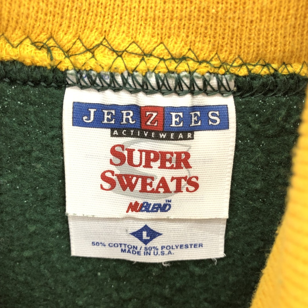 JERZEES(ジャージーズ)の古着 ジャージーズ Jerzees NFL GREEN BAY PACKERS グリーンベイパッカーズ タートルネック スウェットシャツ トレーナー USA製 メンズL /eaa387873 メンズのトップス(スウェット)の商品写真