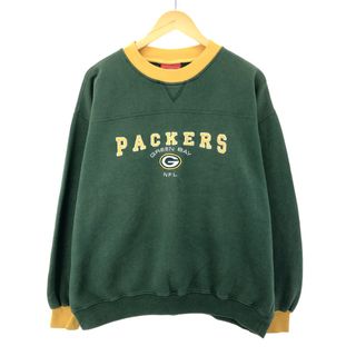 古着 NFL GREEN BAY PACKERS グリーンベイパッカーズ フリーススウェットシャツ トレーナー メンズXL /eaa387880(スウェット)