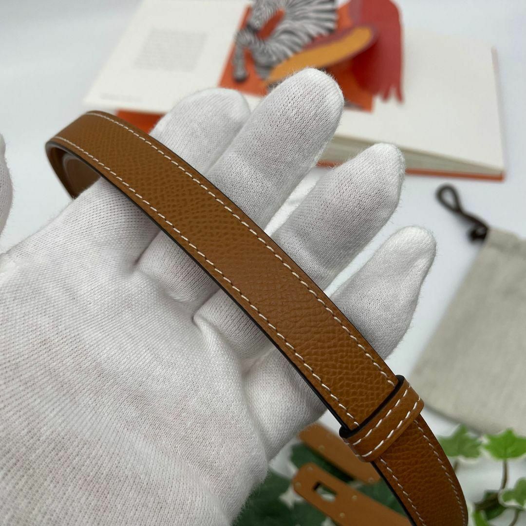 HERMES エルメス ケリー　ケリーベルト　U刻印 ベルト ブラウン レザー