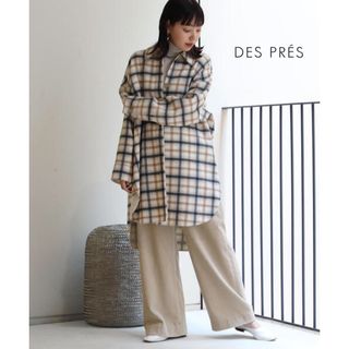 デプレ(DES PRES)のDES PRES ダブルフェイスシャギービッグシャツ(ロングコート)