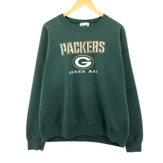 リー(Lee)の古着 90年代 リー Lee SPORT NFL GREEN BAY PACKERS グリーンベイパッカーズ フリーススウェットシャツ トレーナー USA製 メンズXL ヴィンテージ /eaa387869(スウェット)