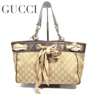 グッチ(Gucci)の希少　グッチ　GUCCI トートバッグ　ハンドバッグ　スカーフ付　キャンバス(トートバッグ)