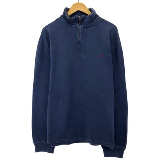 ラルフローレン(Ralph Lauren)の古着 ラルフローレン Ralph Lauren POLO by Ralph Lauren ハーフジップスウェットシャツ トレーナー メンズXXL /eaa386146(スウェット)