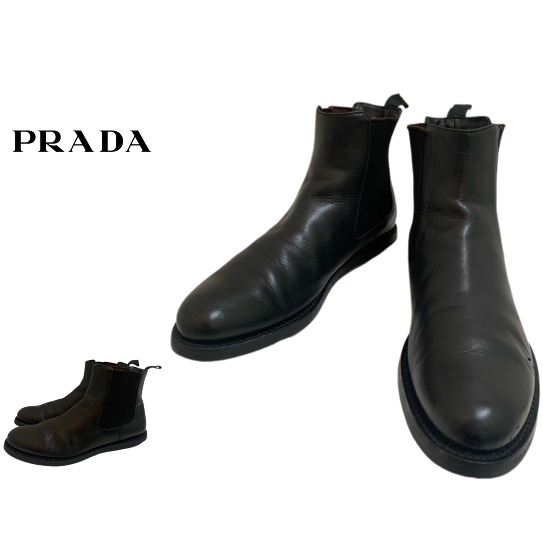 225cm表記サイズプラダ PRADA ブーツ
 サイドゴアブーツ ブラック