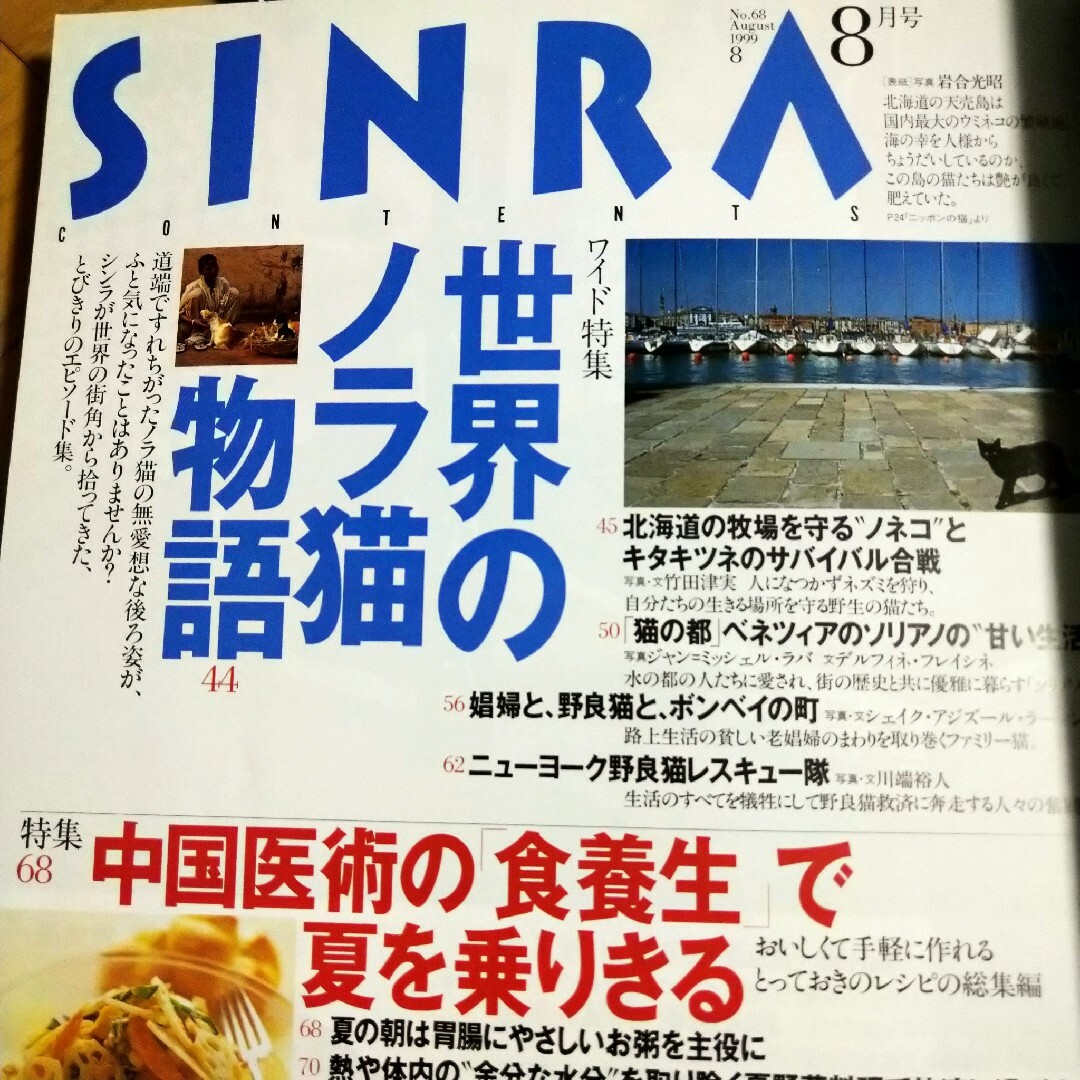 新潮社(シンチョウシャ)のCINRA シンラ 1999年8月号 世界のノラ猫物語 岩合光昭 エンタメ/ホビーの本(アート/エンタメ)の商品写真