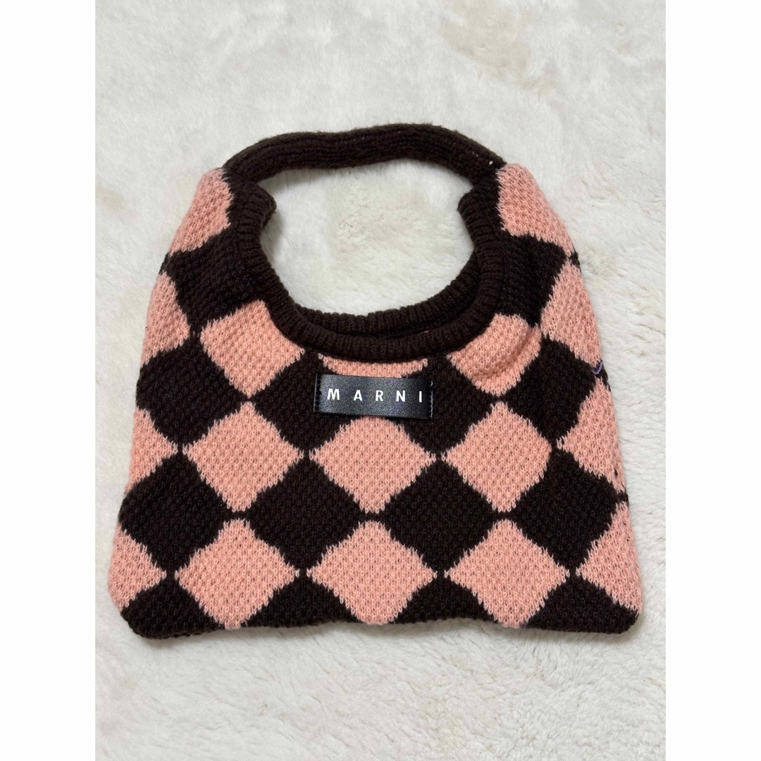 Marni(マルニ)のMARNI ハンドバッグ ブラウン×ピンク レディースのバッグ(ハンドバッグ)の商品写真