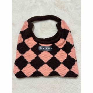 マルニ(Marni)のMARNI ハンドバッグ ブラウン×ピンク(ハンドバッグ)