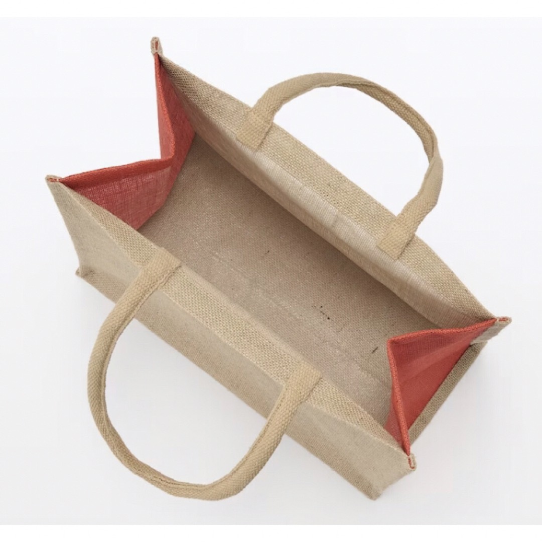 MUJI (無印良品)(ムジルシリョウヒン)の無印良品 ジュートマイバッグ Ａ４　色付き   スモーキーオレンジ レディースのバッグ(トートバッグ)の商品写真