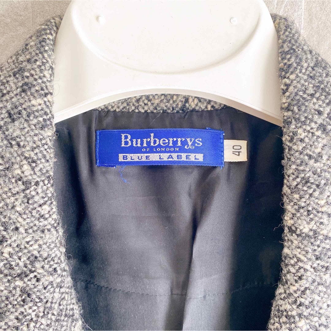 BURBERRY BLUE LABEL(バーバリーブルーレーベル)のバーバリー Burberry blue label グレーツイードミニワンピース レディースのワンピース(ミニワンピース)の商品写真