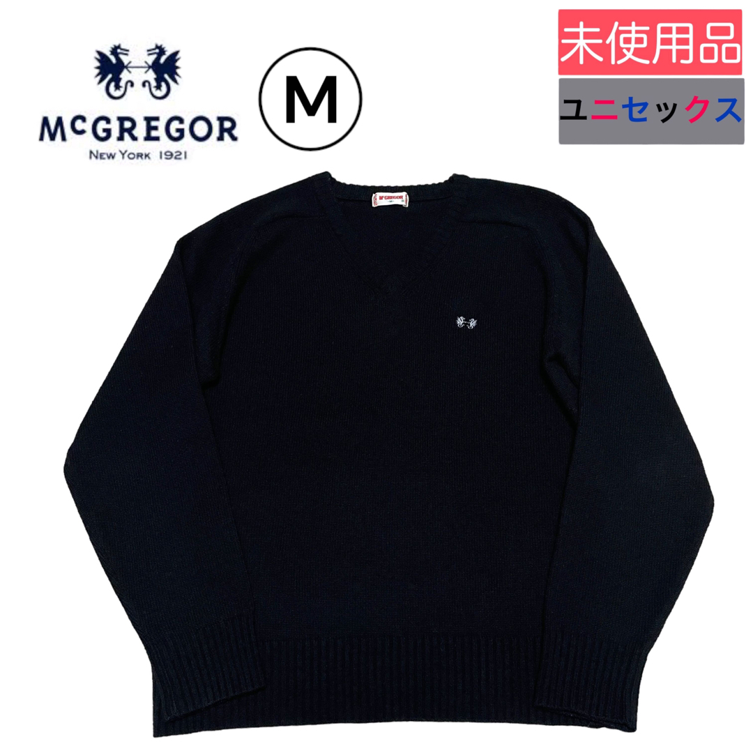 MacGregor(マグレガー)のMc GREGOR タツノオトシゴ刺繍  vネック ニット ウール100% レディースのトップス(ニット/セーター)の商品写真