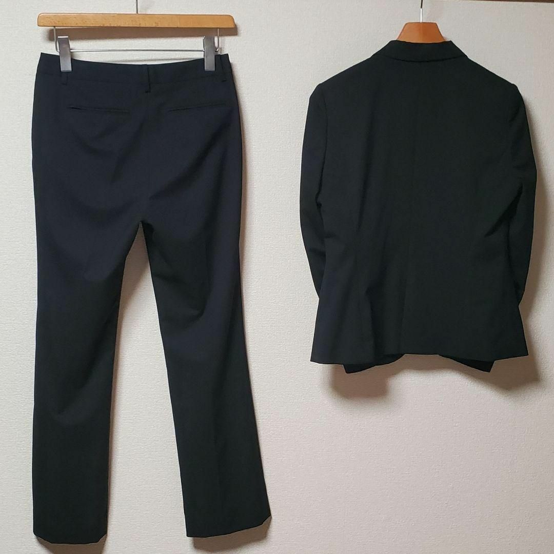 AOKI(アオキ)のアオキ　レミュー　レディース　パンツ　スーツ　ウォッシャブル　無地　ブラック レディースのフォーマル/ドレス(スーツ)の商品写真