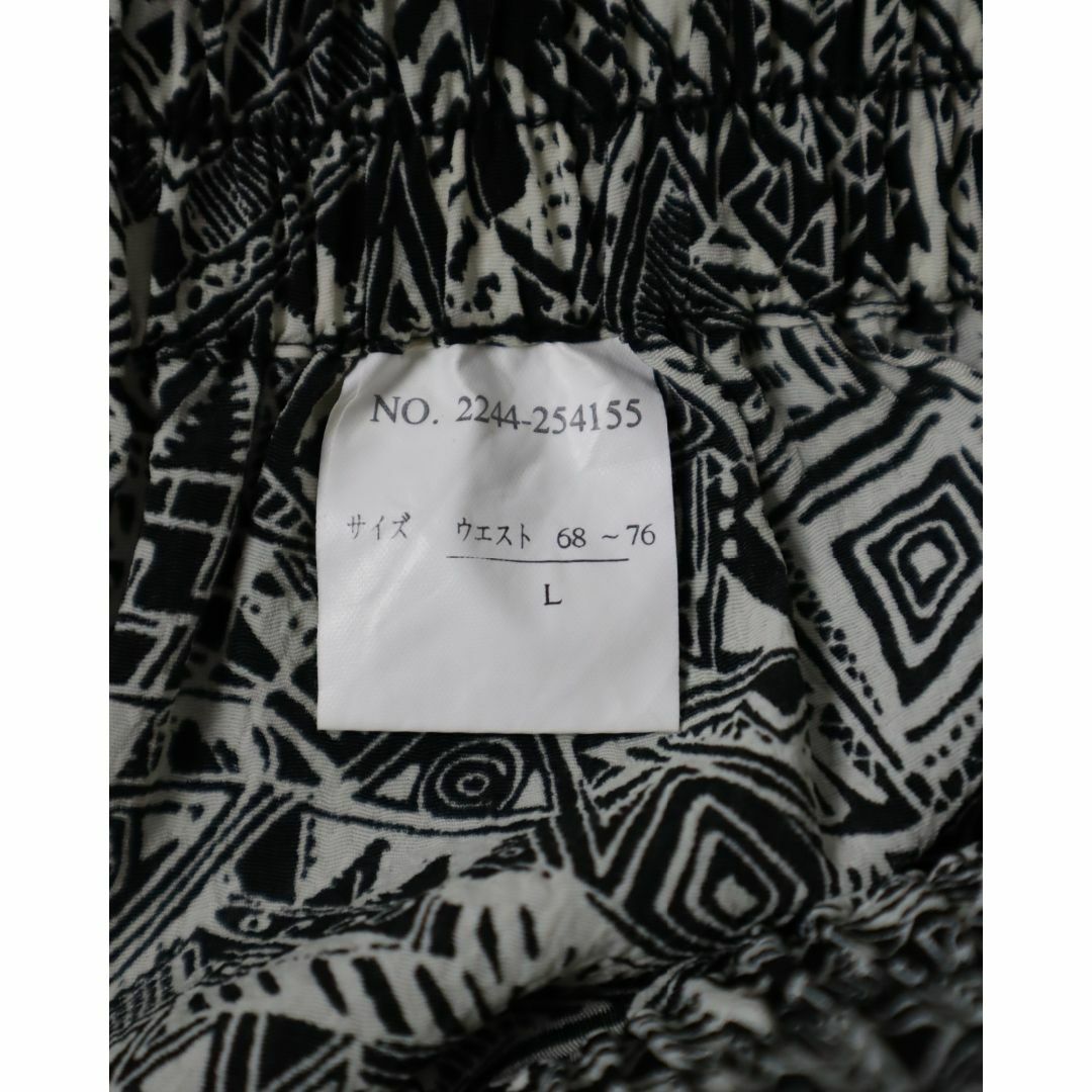 ART VINTAGE(アートヴィンテージ)の【vintage】幾何学模様 総柄 ワイドテーパード イージーパンツ モノトーン メンズのパンツ(スラックス)の商品写真
