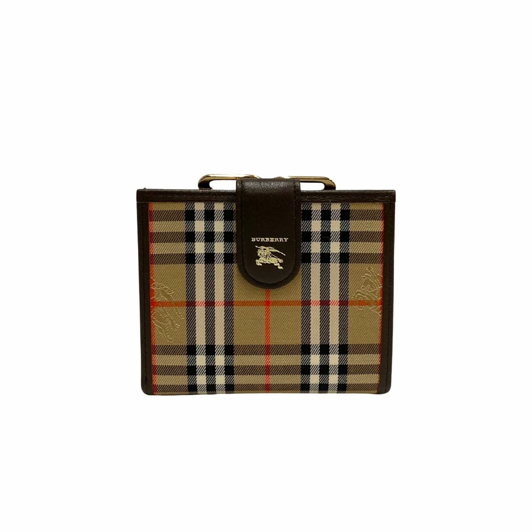 未使用保管品 希少品 BURBERRY バーバリー ロゴ ノバチェック レザー