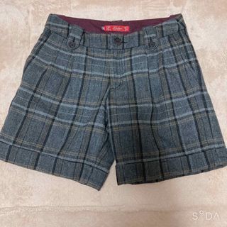 バックナンバー(BACK NUMBER)のチェック　ツイード　ショートパンツ　ウール30%(ショートパンツ)