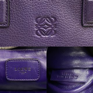 極 美品 LOEWE ロエベ アマソナ 28 アナグラム ロゴ レザー 本革 ...