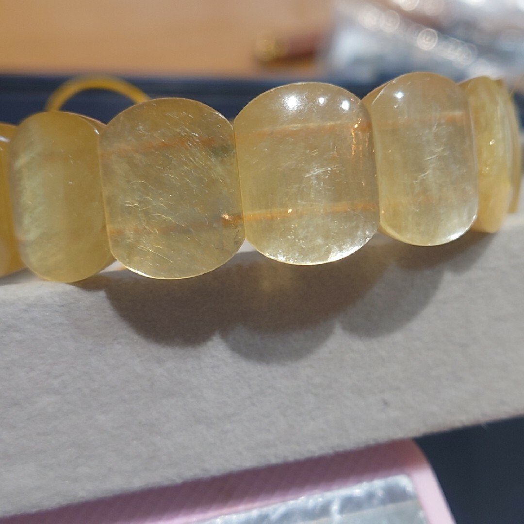 高品質 一点物 天然ゴールデンマイカバングルブレスレットの通販 by は 高品質 一点物 天然ゴールデンマイカバングルブレスレットの通販 by は