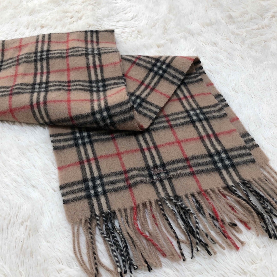 BURBERRY(バーバリー)のバーバリーロンドン ノバチェック マフラー ウール 冬 秋 ホースロゴ 刺繍 レディースのファッション小物(マフラー/ショール)の商品写真