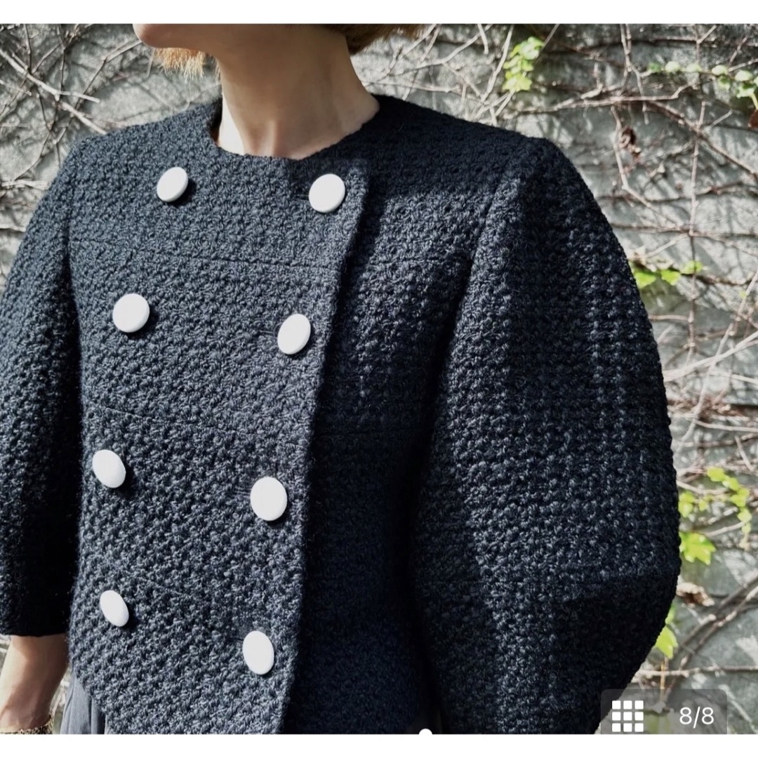 Cygne シーニュ レザーボタンツイードジャケット Lydie Cygne シーニュ レザーボタンツイードジャケット Lydie