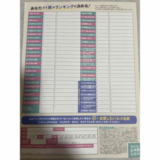 Myojo 12月号　Jr.大賞　応募用紙　応募券