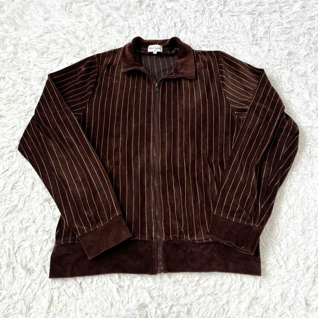 【良品】PAUL SMITH　ベロアトラックジャケット　ブラウン　Mサイズ