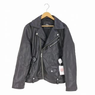 ZARA MAN ライダースジャケット フェイクレザー ダブル シングル