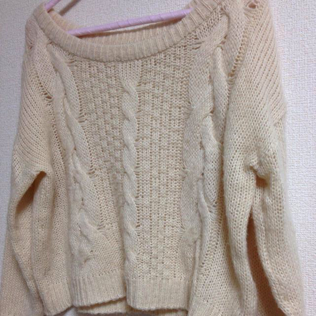 ケーブル編みが可愛いガーリーニット♩ レディースのトップス(ニット/セーター)の商品写真
