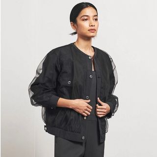 チカキサダ(Chika Kisada)の完売　Chika Kisada ユナイテッドアローズ別注　チュールブルゾン(ノーカラージャケット)