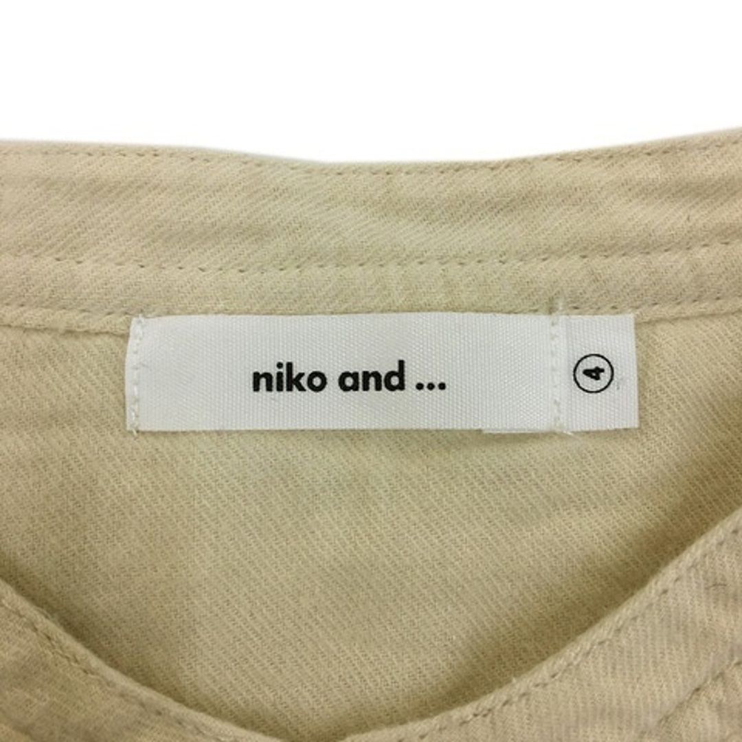 niko and...(ニコアンド)のニコアンド シャツ ブラウス 切替 中綿 無地 長袖 L ベージュ 白 レディースのトップス(シャツ/ブラウス(長袖/七分))の商品写真