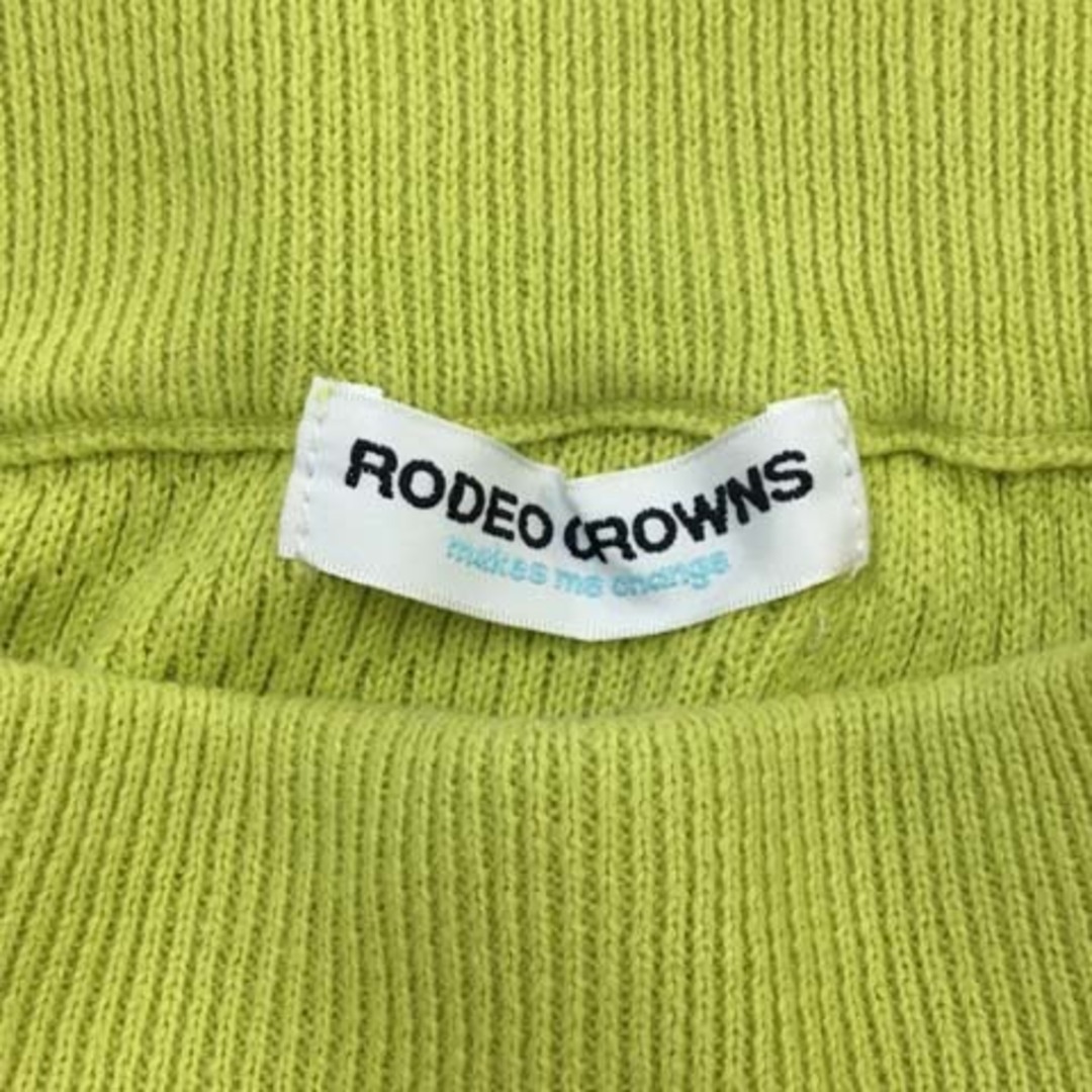 RODEO CROWNS(ロデオクラウンズ)のロデオクラウンズ スカート ニット フレア ロング 無地 FREE 黄緑 レディースのスカート(ロングスカート)の商品写真