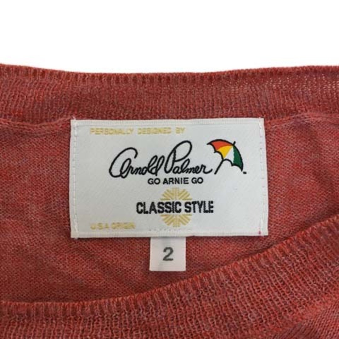 Arnold Palmer(アーノルドパーマー)のアーノルドパーマー CLASSIC STYLE セーター 長袖 2 赤 ピンク レディースのトップス(ニット/セーター)の商品写真